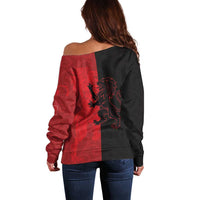 Italy Aosta Valley Off Shoulder Sweater Emblem With Flag Style LT19