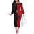 Italy Aosta Valley Off The Shoulder Long Sleeve Dress Emblem With Flag Style LT19