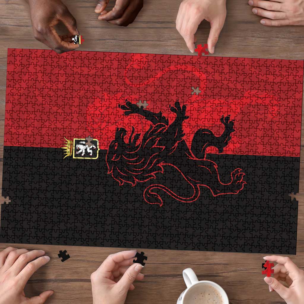 Italy Aosta Valley Puzzle Emblem With Flag Style - Wonder Print Shop