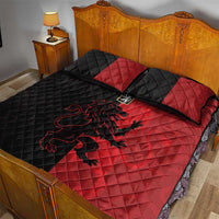 Italy Aosta Valley Quilt Bed Set Emblem With Flag Style - Wonder Print Shop