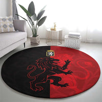 Italy Aosta Valley Round Carpet Emblem With Flag Style - Wonder Print Shop