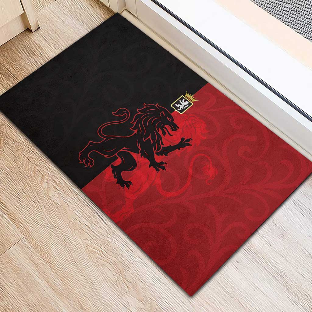 Italy Aosta Valley Rubber Doormat Emblem With Flag Style - Wonder Print Shop