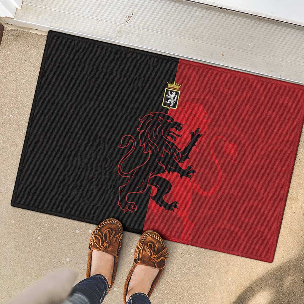 Italy Aosta Valley Rubber Doormat Emblem With Flag Style - Wonder Print Shop
