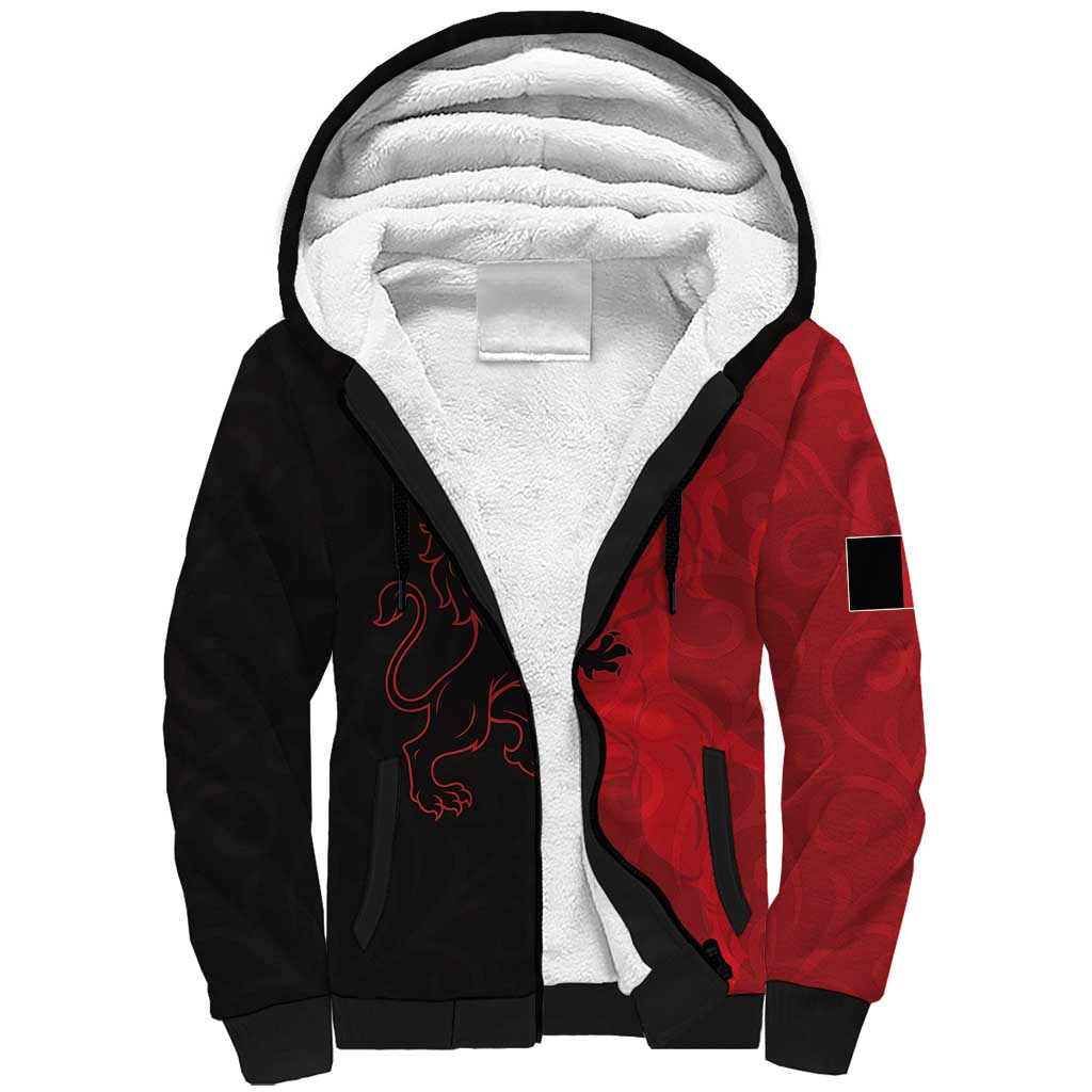 Italy Aosta Valley Sherpa Hoodie Emblem With Flag Style LT19