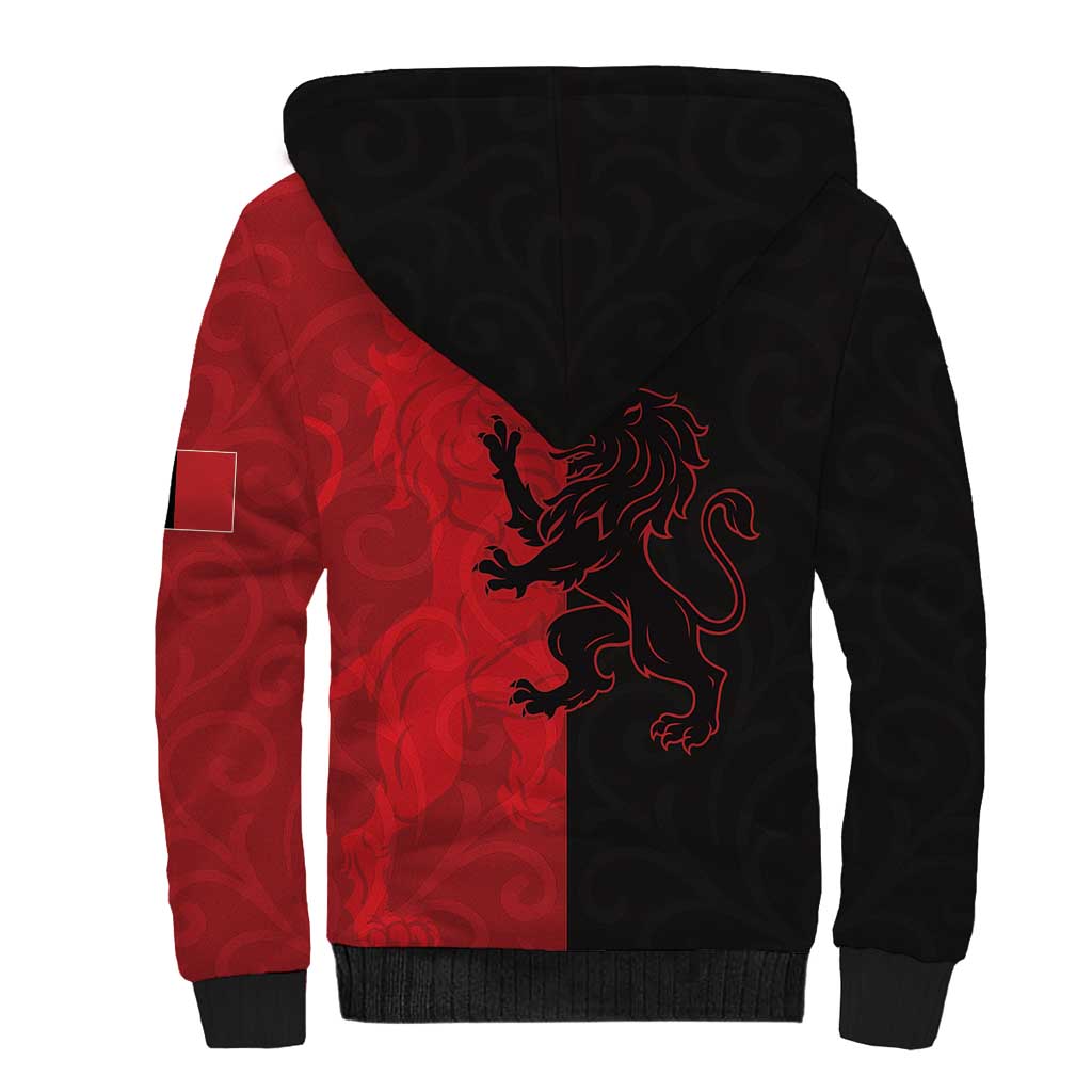 Italy Aosta Valley Sherpa Hoodie Emblem With Flag Style LT19