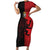 Italy Aosta Valley Short Sleeve Bodycon Dress Emblem With Flag Style LT19