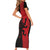 Italy Aosta Valley Short Sleeve Bodycon Dress Emblem With Flag Style LT19
