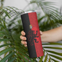 Italy Aosta Valley Skinny Tumbler Emblem With Flag Style - Wonder Print Shop