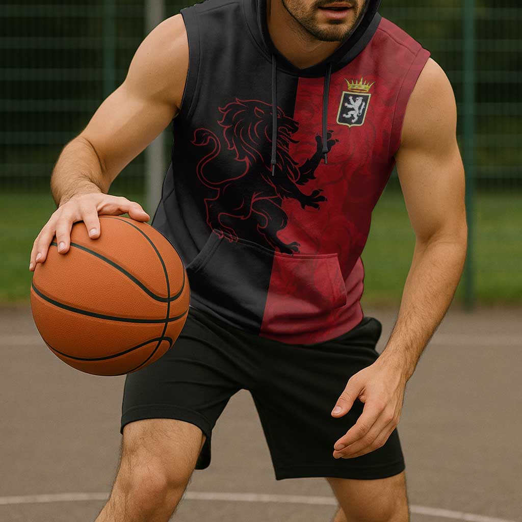 Italy Aosta Valley Sleeveless Hoodie Emblem With Flag Style LT19