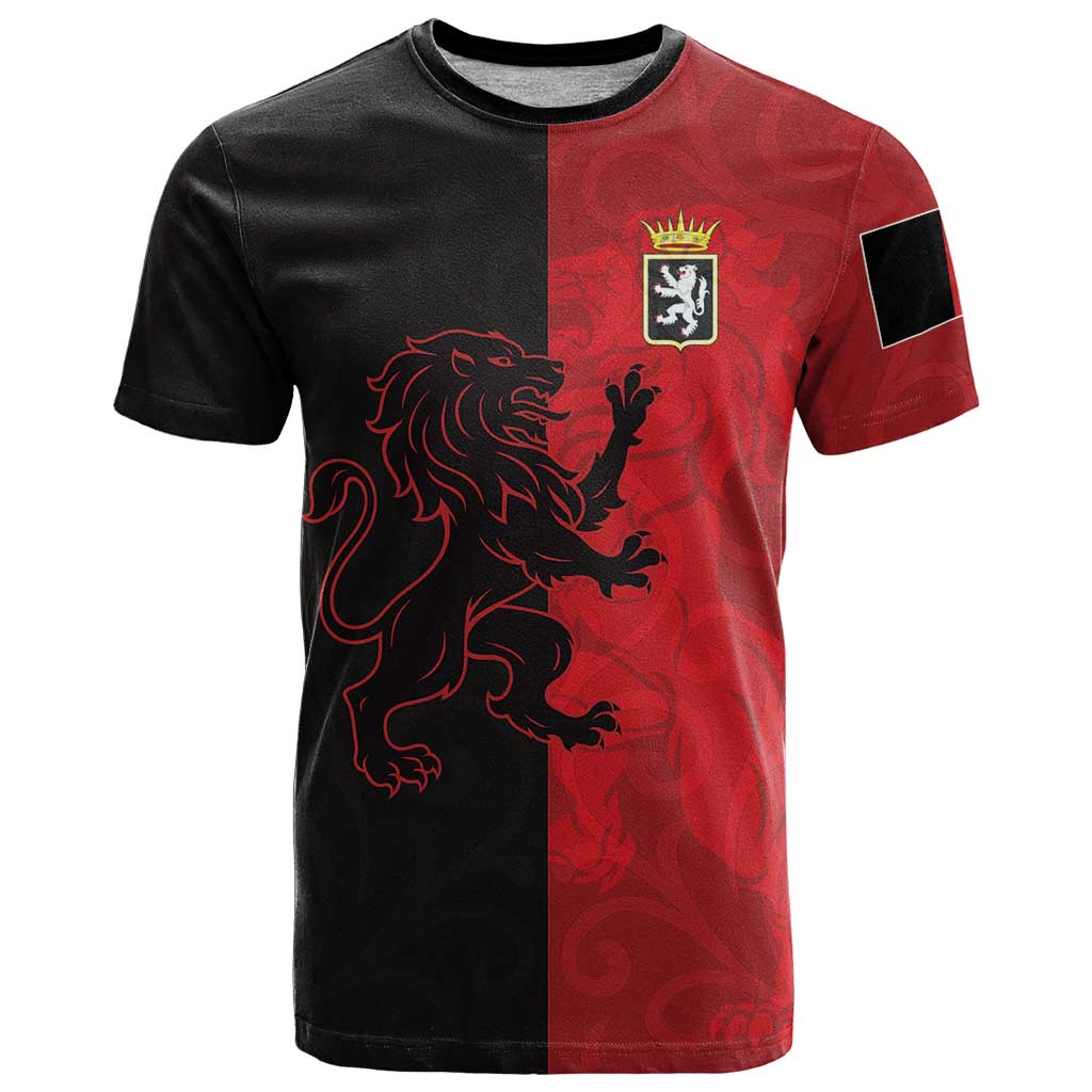 Italy Aosta Valley T Shirt Emblem With Flag Style LT19