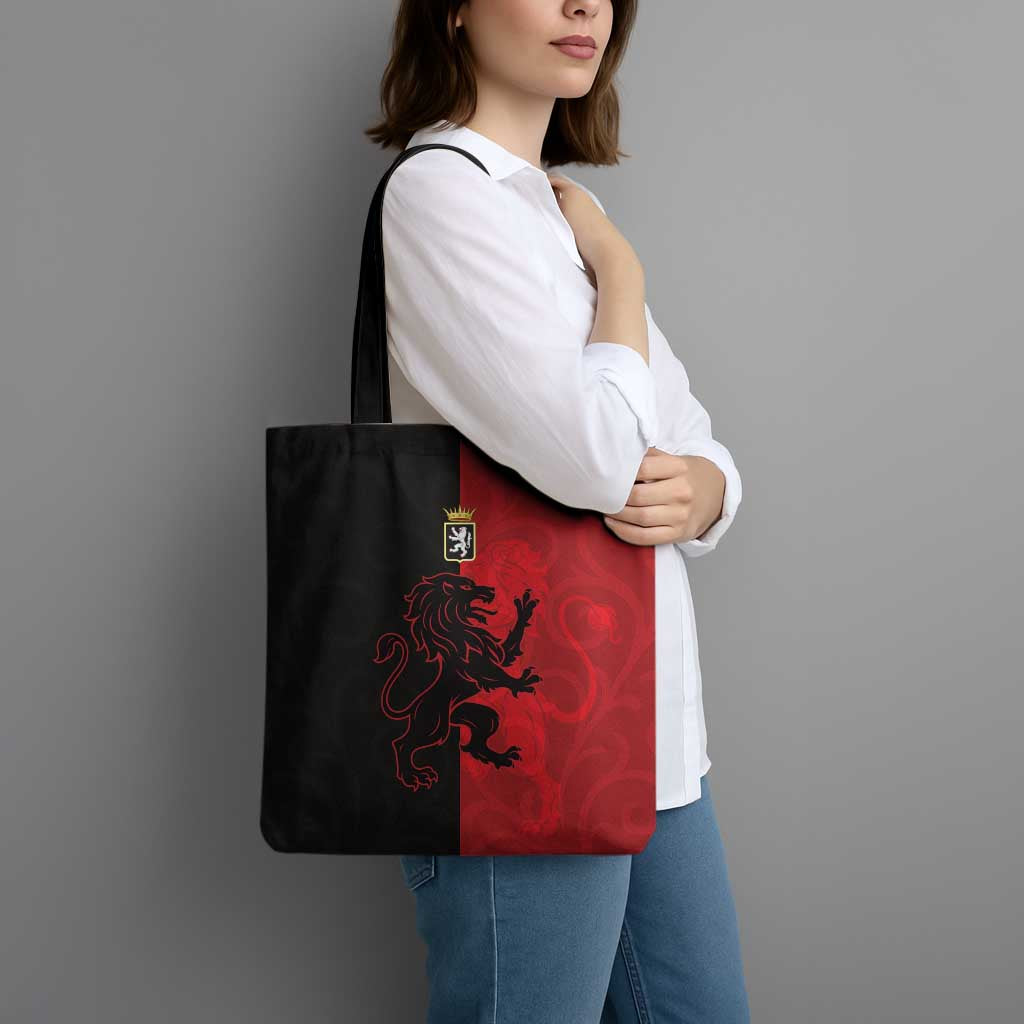 Italy Aosta Valley Tote Bag Emblem With Flag Style - Wonder Print Shop