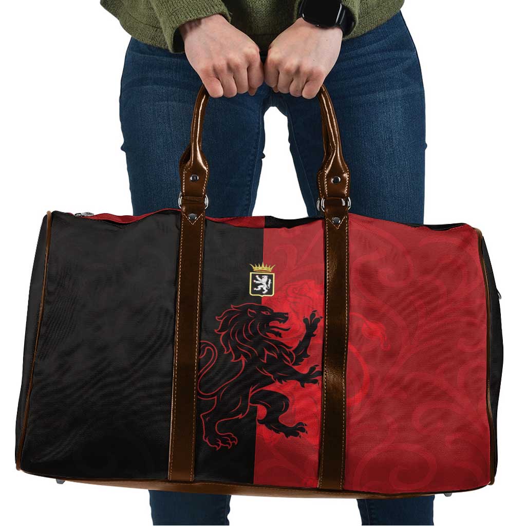 Italy Aosta Valley Travel Bag Emblem With Flag Style - Wonder Print Shop