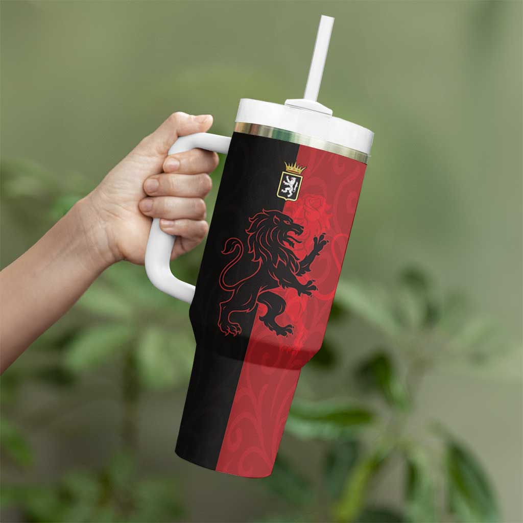 Italy Aosta Valley Tumbler With Handle Emblem With Flag Style - Wonder Print Shop