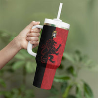 Italy Aosta Valley Tumbler With Handle Emblem With Flag Style - Wonder Print Shop