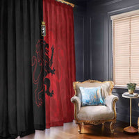 Italy Aosta Valley Window Curtain Emblem With Flag Style - Wonder Print Shop