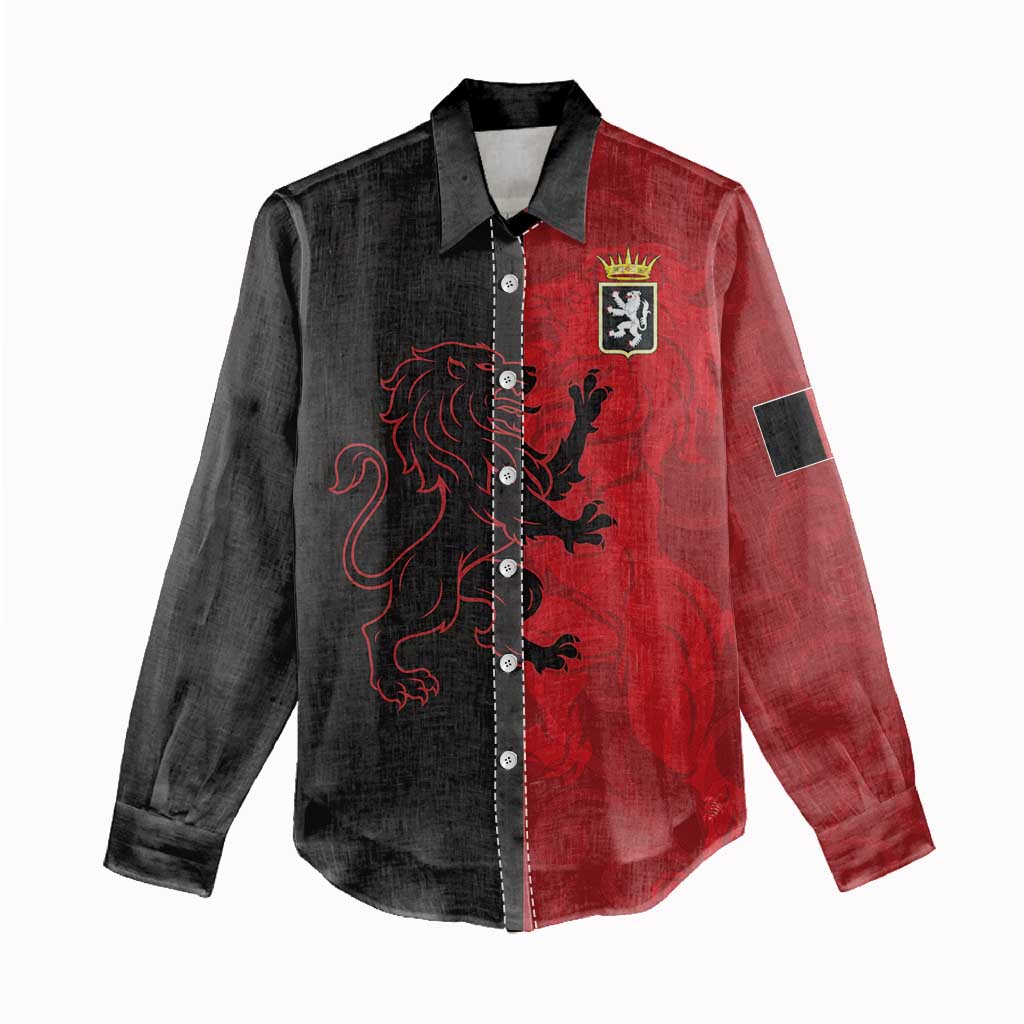 Italy Aosta Valley Women Casual Shirt Emblem With Flag Style LT19