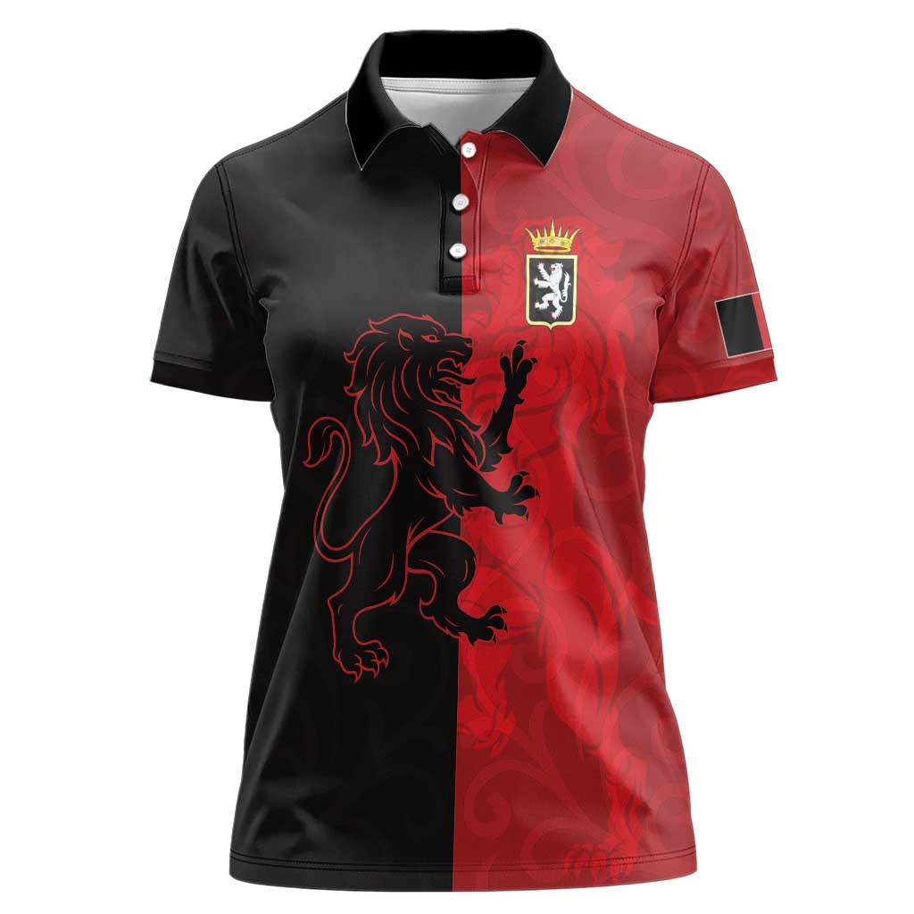 Italy Aosta Valley Women Polo Shirt Emblem With Flag Style LT19