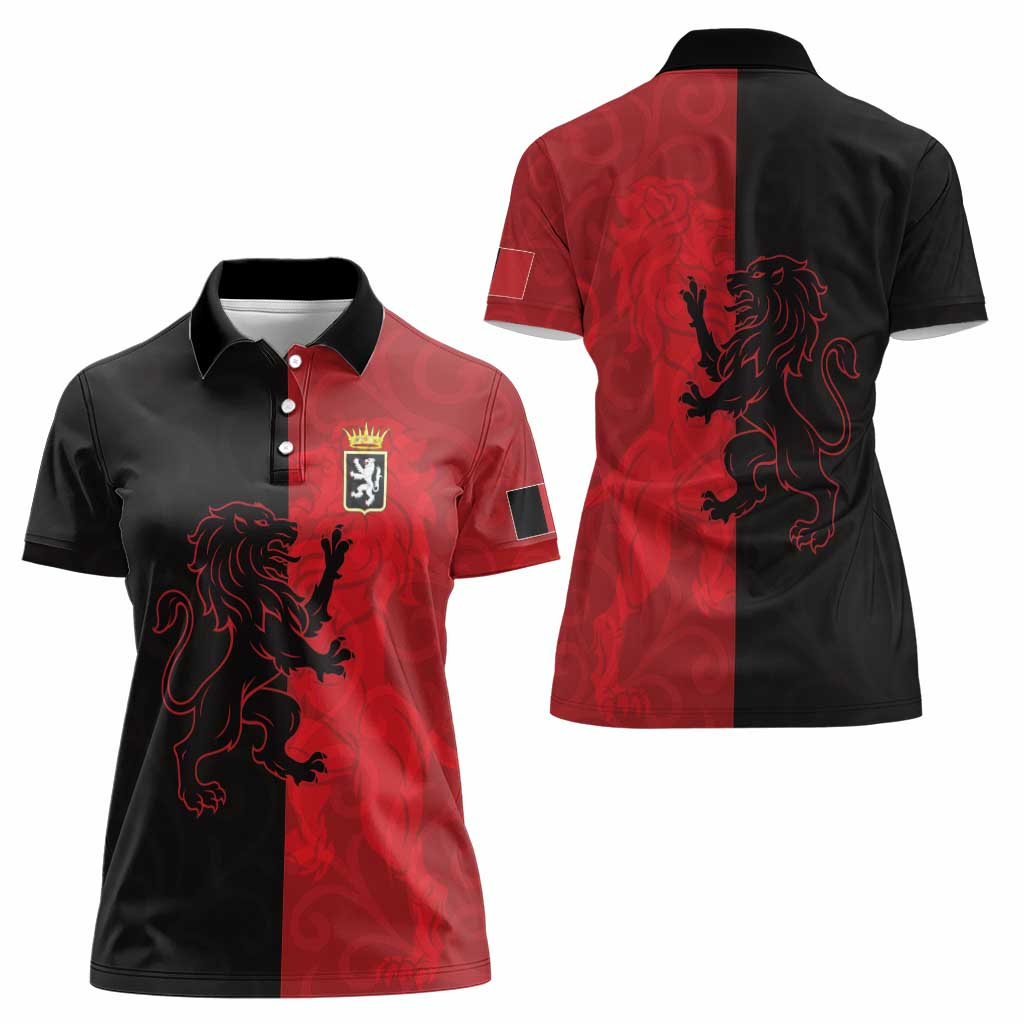 Italy Aosta Valley Women Polo Shirt Emblem With Flag Style LT19