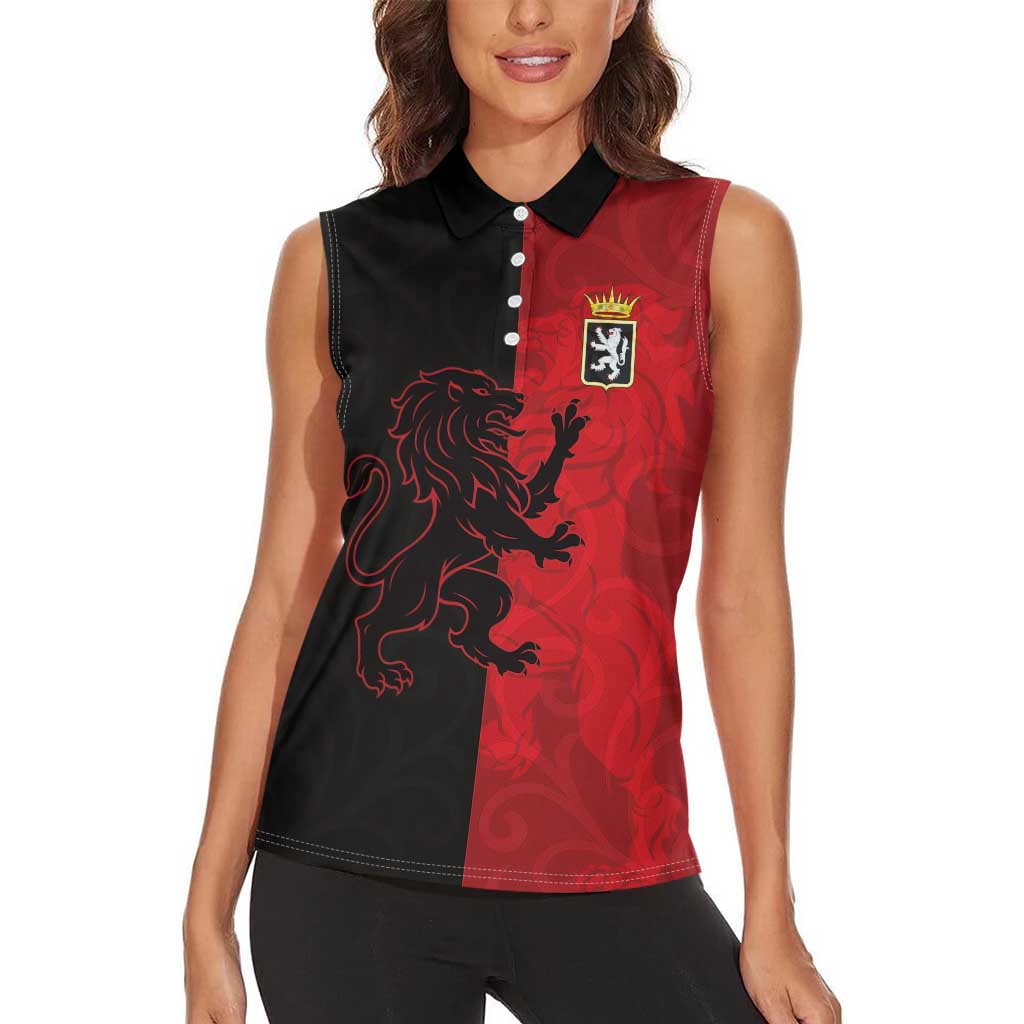 Italy Aosta Valley Women Sleeveless Polo Shirt Emblem With Flag Style LT19