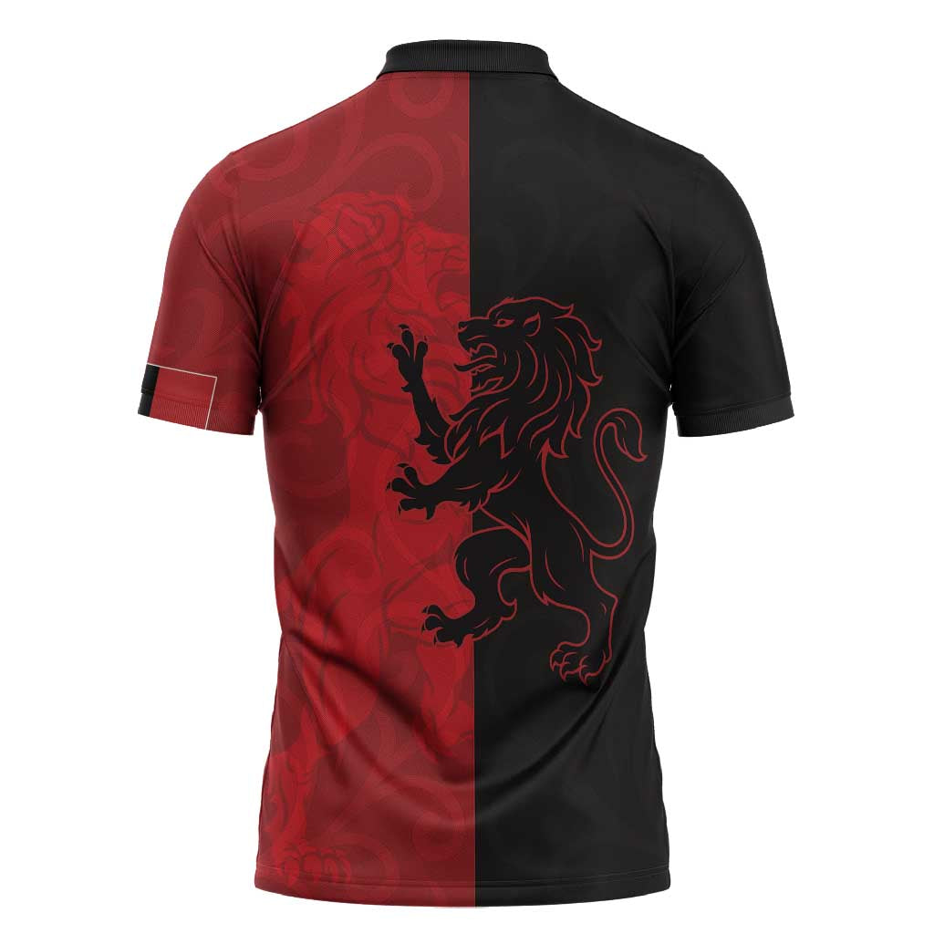 Italy Aosta Valley Zipper Polo Shirt Emblem With Flag Style LT19