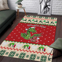 Poland Dinosaur Christmas Area Rug Polish Smok Wawelski Wesołych Swiat - Wonder Print Shop