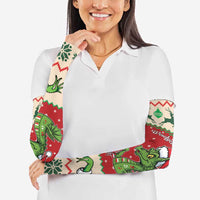 Poland Dinosaur Christmas Arm Sleeves Polish Smok Wawelski Wesołych Swiat - Wonder Print Shop