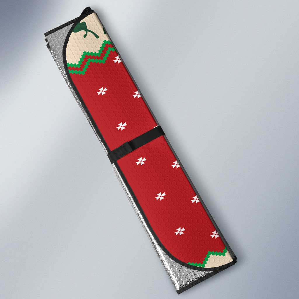 Poland Dinosaur Christmas Auto Sun Shade Polish Smok Wawelski Wesołych Swiat - Wonder Print Shop