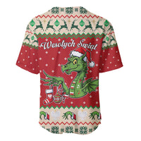 Poland Dinosaur Christmas Baseball Jersey Polish Smok Wawelski Wesołych Swiat - Wonder Print Shop
