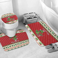 Poland Dinosaur Christmas Bathroom Set Polish Smok Wawelski Wesołych Swiat - Wonder Print Shop