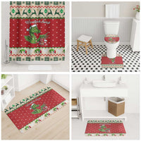 Poland Dinosaur Christmas Bathroom Set Polish Smok Wawelski Wesołych Swiat - Wonder Print Shop