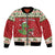 Poland Dinosaur Christmas Bomber Jacket Polish Smok Wawelski Wesołych Swiat - Wonder Print Shop