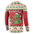 Poland Dinosaur Christmas Button Sweatshirt Polish Smok Wawelski Wesołych Swiat - Wonder Print Shop