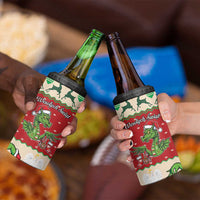 Poland Dinosaur Christmas 4 in 1 Can Cooler Tumbler Polish Smok Wawelski Wesołych Swiat - Wonder Print Shop