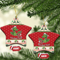 Poland Dinosaur Christmas Ceramic Ornament Polish Smok Wawelski Wesołych Swiat - Wonder Print Shop