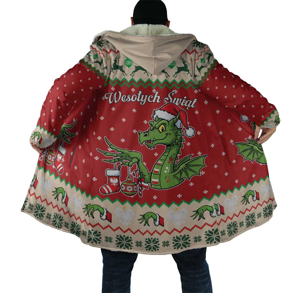 Poland Dinosaur Christmas Cloak Polish Smok Wawelski Wesołych Swiat - Wonder Print Shop