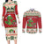 Poland Dinosaur Christmas Couples Matching Long Sleeve Bodycon Dress and Long Sleeve Button Shirt Polish Smok Wawelski Wesołych Swiat - Wonder Print Shop