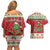 Poland Dinosaur Christmas Couples Matching Off Shoulder Short Dress and Hawaiian Shirt Polish Smok Wawelski Wesołych Swiat - Wonder Print Shop