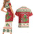Poland Dinosaur Christmas Couples Matching Short Sleeve Bodycon Dress and Hawaiian Shirt Polish Smok Wawelski Wesołych Swiat - Wonder Print Shop