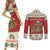 Poland Dinosaur Christmas Couples Matching Short Sleeve Bodycon Dress and Long Sleeve Button Shirt Polish Smok Wawelski Wesołych Swiat - Wonder Print Shop