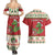 Poland Dinosaur Christmas Couples Matching Summer Maxi Dress and Hawaiian Shirt Polish Smok Wawelski Wesołych Swiat - Wonder Print Shop