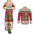 Poland Dinosaur Christmas Couples Matching Summer Maxi Dress and Long Sleeve Button Shirt Polish Smok Wawelski Wesołych Swiat - Wonder Print Shop
