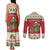 Poland Dinosaur Christmas Couples Matching Tank Maxi Dress and Long Sleeve Button Shirt Polish Smok Wawelski Wesołych Swiat - Wonder Print Shop
