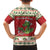 Poland Dinosaur Christmas Family Matching Off The Shoulder Long Sleeve Dress and Hawaiian Shirt Polish Smok Wawelski Wesołych Swiat - Wonder Print Shop