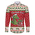 Poland Dinosaur Christmas Family Matching Off The Shoulder Long Sleeve Dress and Hawaiian Shirt Polish Smok Wawelski Wesołych Swiat - Wonder Print Shop