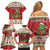 Poland Dinosaur Christmas Family Matching Off Shoulder Short Dress and Hawaiian Shirt Polish Smok Wawelski Wesołych Swiat - Wonder Print Shop
