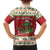 Poland Dinosaur Christmas Family Matching Short Sleeve Bodycon Dress and Hawaiian Shirt Polish Smok Wawelski Wesołych Swiat - Wonder Print Shop
