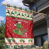 Poland Dinosaur Christmas Garden Flag Polish Smok Wawelski Wesołych Swiat - Wonder Print Shop