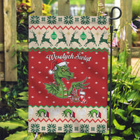 Poland Dinosaur Christmas Garden Flag Polish Smok Wawelski Wesołych Swiat - Wonder Print Shop