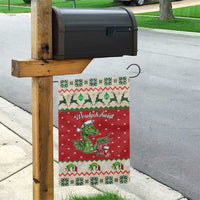 Poland Dinosaur Christmas Garden Flag Polish Smok Wawelski Wesołych Swiat - Wonder Print Shop