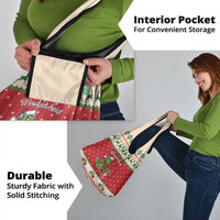 Poland Dinosaur Christmas Grocery Bag Polish Smok Wawelski Wesołych Swiat - Wonder Print Shop